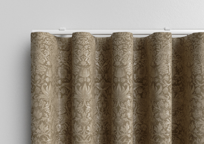 William Morris At Home Strawberry Thief, Woven Walnut - Made to Measure Curtains - Image 13